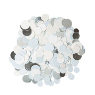 Bordskonfetti Vit/Ljusblå/Silver