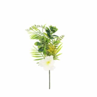 Konstgjord Blomsterkvist Vit/Grön