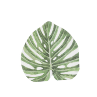 Monstera Servetter Grön/Vit
