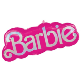 Barbie® Logotyp Folieballong Rosa