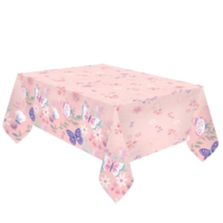 Fjärilar & Blommor Duk Ljusrosa