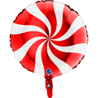 Folieballong Swirly Vit/Röd