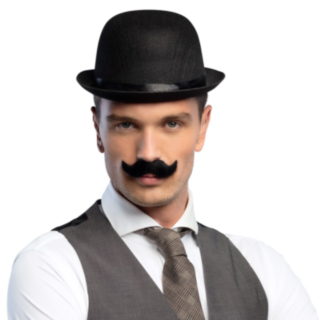 Gentleman Mustasch Svart