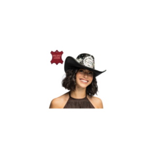 Hatt Cowboy Kristall Svart