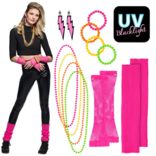 80-tal UV Neon Tillbehörsset