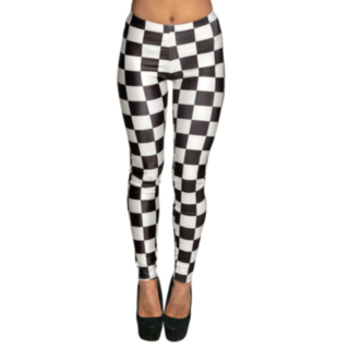 Racing Leggings Svart Vit
