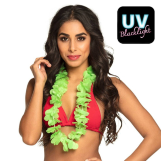 UV Neon Hawaiikrans Grön