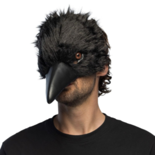Kråka Halvmask Svart
