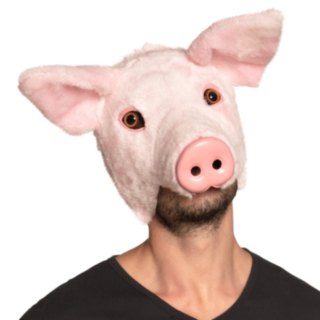Gris Halvmask Ljusrosa