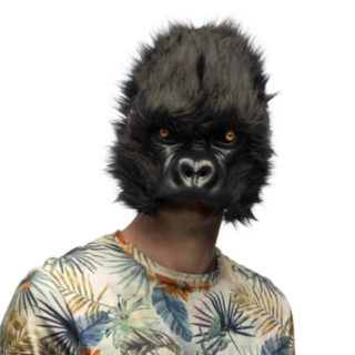 Gorilla Mask Svart
