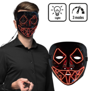 Killer Smile LED-mask Röd