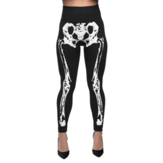 Skelett Leggings Svart/Vit