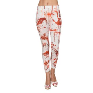 Blodstänk Leggings Vit/Röd