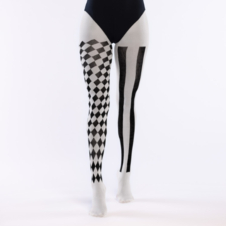 Harlekin Strumpbyxor Vit/Svart