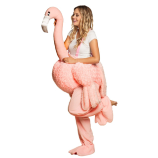 Carry Me Flamingo Maskeraddräkt Ljusrosa