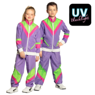 90-tal UV Träningsdräkt Barn Lila
