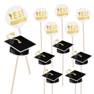 Examen Yes You Did It Drinkpinnar Svart/Guld