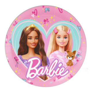 Barbie® Papperstallrikar Ljusrosa