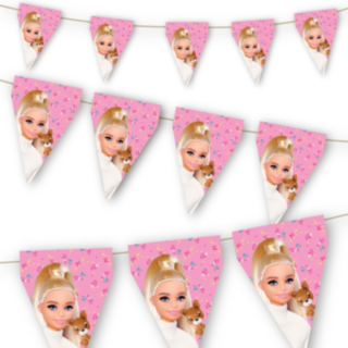 Barbie® Vimpelgirlang Ljusrosa