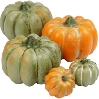 Pumpa Dekoration Grön/Orange
