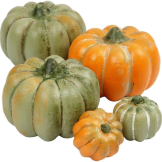 Pumpa Dekoration Grön/Orange