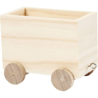 Tågvagn Dekoration Trä Beige
