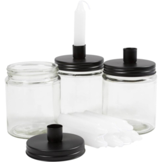 Glas Med Ljushållare