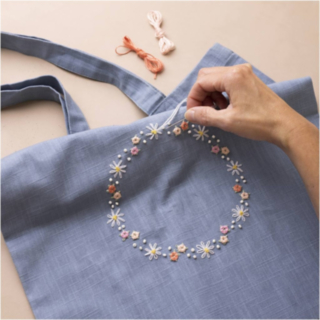 Broderi DIY Tygpåse