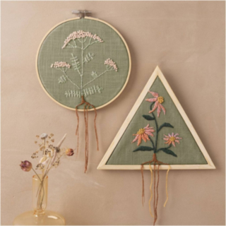 Broderi DIY Blommor Grön