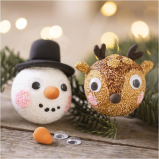 Ren & Snögubbe DIY Julgranskulor