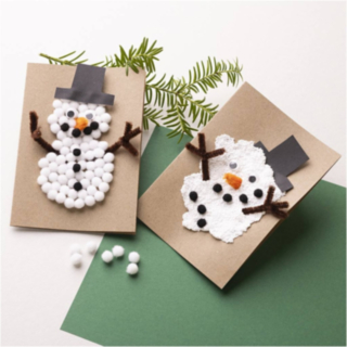 Snögubbe DIY Kort