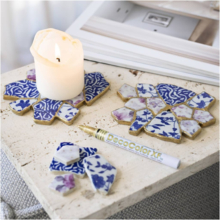 Kintsugi DIY Blå/Guld/Vit