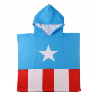 Avengers® Captain America Badponcho Blå