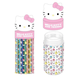 Hello Kitty® Mönstrat Pennfodral Ljusrosa