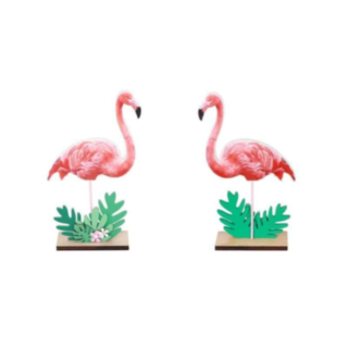Flamingo Bordsdekoration Trä