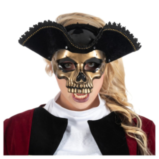 Pirat Skelettmask Guld
