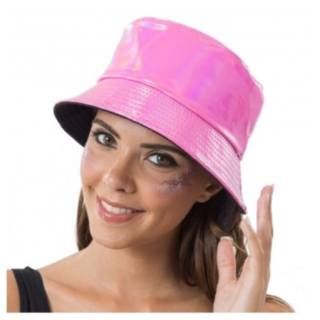 Iriserande Bucket Hat Ljusrosa