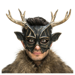 Hjortmask Svart/Guld