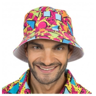 Retro 80-/90-tal Bucket Hat Flerfärgad