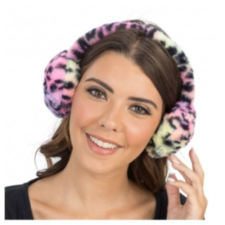 Pälsig Leopard Öronmuffar Flerfärgade