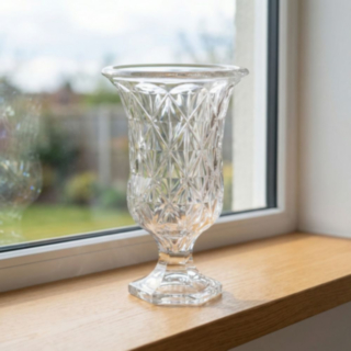 Venetiansk Glasvas Genomskinlig 28,5 cm