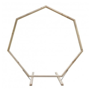 Hexagon Dekorationsbåge Trä 220 cm