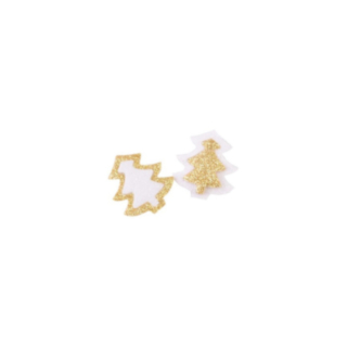 Julgranar Med Klämma Guld/Vit