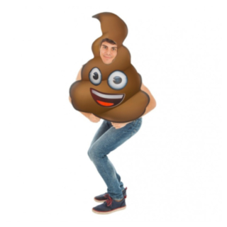 Emoji® Bajskorv Maskeraddräkt