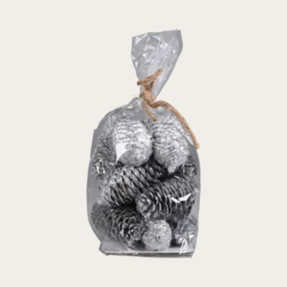 Jul Dekorationspåse Silver
