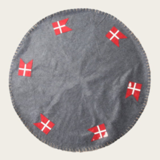 Julgransmatta Danska Flaggor Grå/Röd