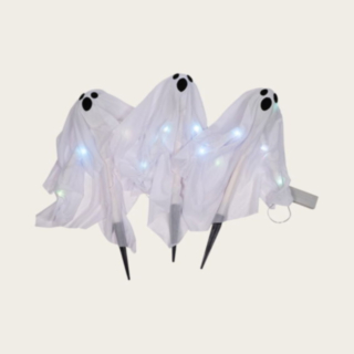 Spöken Dekorationsfigur Med LED Vit