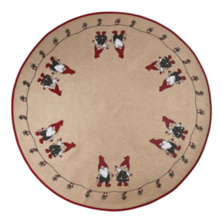 Julgransmatta Tomtar Beige