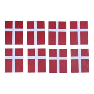 Danska Flaggor Träkonfetti Röd