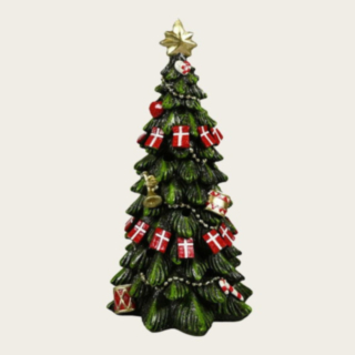Julgran Med LED Brun